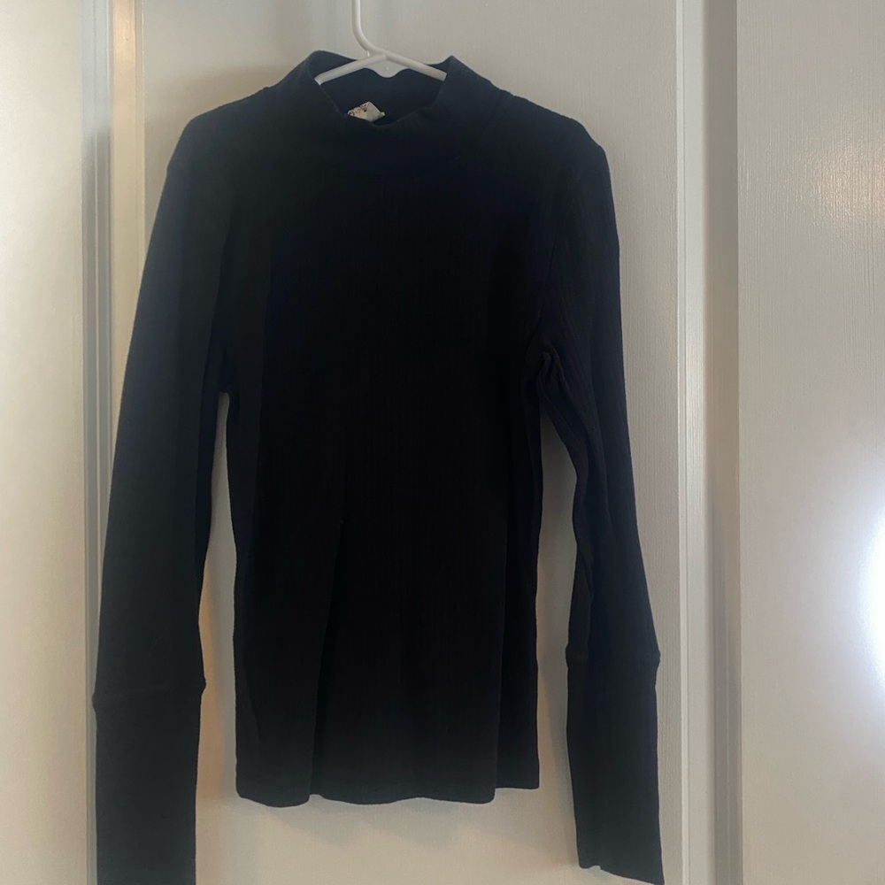 Free People Black Turtleneck Sweater
